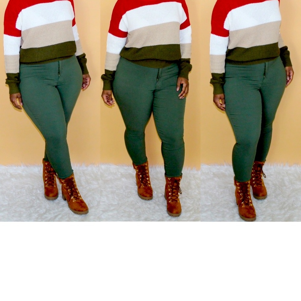 Color Block Crop Sweater